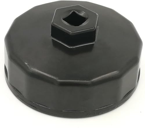 Aluminum Oil Filter Wrench, 74mm Flute, for Mercedes Benz, Sprinter, Audi, Porsche, Volkswagen, Mazda, and More - Black