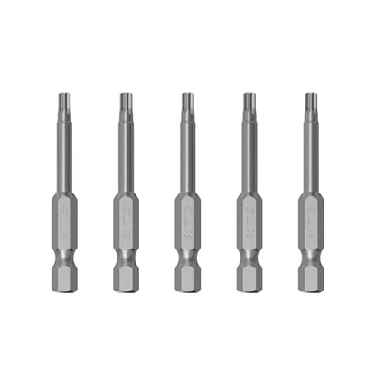 5PCS T15 Magnetic Tamper Proof Torx Screwdriver Bits, 1/4 Inch Hex Shank 2.6 Inch Length S2 Steel Security Drill Torx Head Drill Screw Driver Tools(65mm Long, Star 6 Point) - size: T15