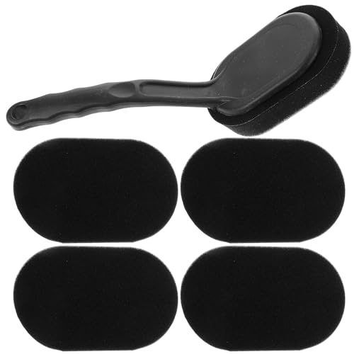 Garneck Car Tire Waxing Brush Set with Replaceable Sponge Pads, 6pcs Sturdy Tire Shine Applicator for Automotive Detailing and Wheel Cleaning
