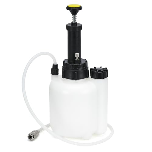 Upgrade 3L Manual Brake Bleeder Kit with 1L Brake Bleed Bottle and 1 Universal Master Cylinder Adapters,Professional Brake Bleeder Fluid Pump Kit Suitable for Most Brake Mast Cylinder Reservoirs - size: 3L+universal adapters