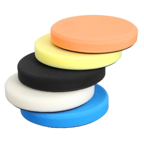 5 Pcs Buffing Pads for Car Detailing Compatible with Dual Action and Pneumatic Polishers Versatile Polishing Tools with Selected Sponge Material for Scratch Removal and Waxing