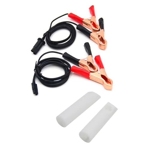 Car Fuel Injector Cleaning Tool Kit - Universal Nozzle Adapter with 2 Power Cables for Auto & Motorcycle Maintenance