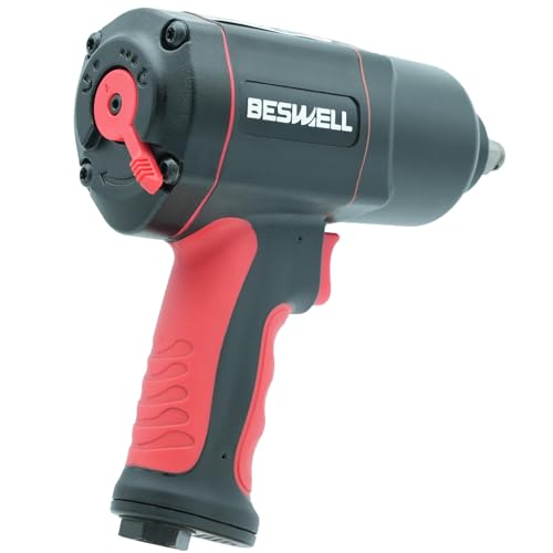 BESWELL BW-112FN1 1/2-Inch Air Impact Wrench - 1180 Ft-Lbs Max Torque | Rugged twin hammer air tool built for heavy-duty automotive repairs, quick tire shop changes, and demanding garage work.