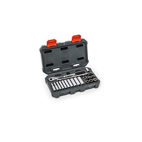 Crescent 27 Piece 1/4" Drive 6 Point Standard & Deep Metric Mechanics Tool Set - CSWS3C