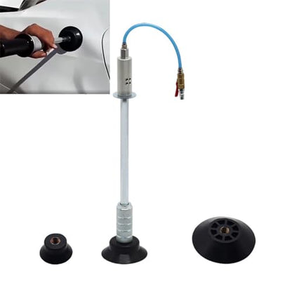 Air Pneumatic Suction Dent Puller for Car Body Panel Paintless Dent Repair Vacuum Suction Steel Slide Hammer with 3 Suction Cups 3.15” 4.69” 6.14” Auto Body Dent Repair Kit