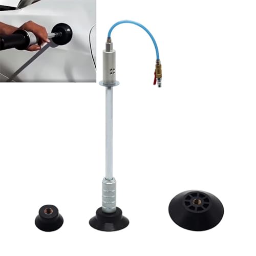 Air Pneumatic Suction Dent Puller for Car Body Panel Paintless Dent Repair Vacuum Suction Steel Slide Hammer with 3 Suction Cups 3.15” 4.69” 6.14” Auto Body Dent Repair Kit