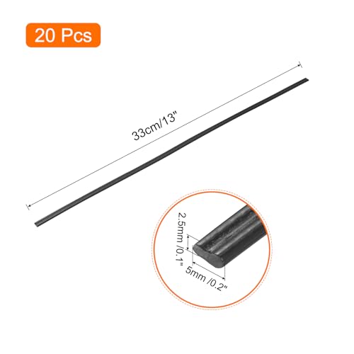 MECCANIXITY 20pcs 13 Inch Plastic Welding Rods PE Welding Strips Welder Rods for Plastic Welder,Car Bumper, Kayak Repair, Black - color: Black, size: 13 Inch