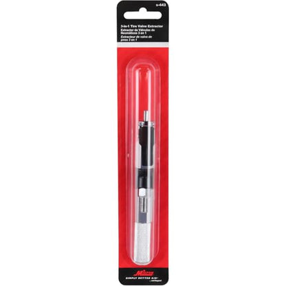 Milton (S-443) 3-in-1 Tire Valve Extractor and Inflator Tool - Remove, Inflate, Install.