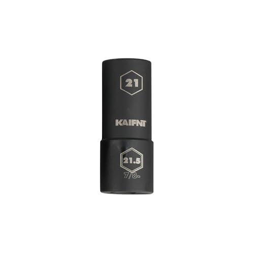 K231-026 1/2-inch Drive 21 x 21.5 mm Extra Thin Wall Impact Flip Lug Nut Socket, Half Size - size: 21.0 x 21.5 mm