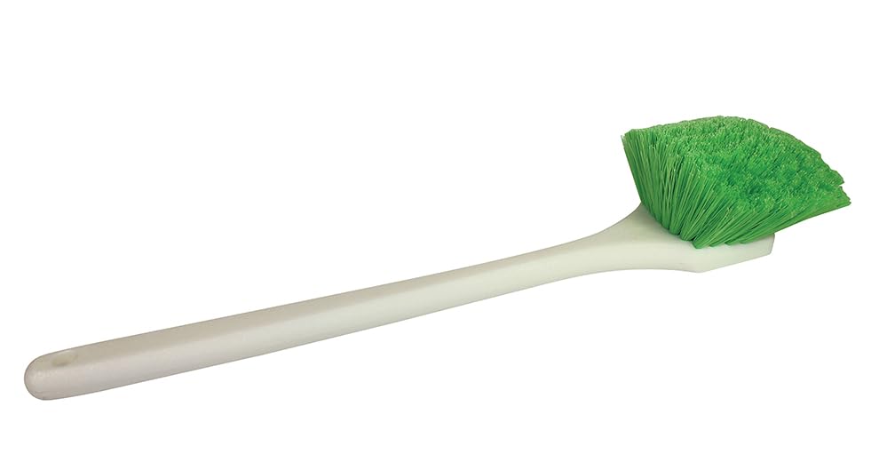 Soft Bristle Wheel Cleaning Brush 2.5" Bristle & 20" Long Handle - 4 Pack | Chemical-resistant soft bristle brush with ergonomic long handle for cleaning wheels, fenders, and automotive surfaces - color: Long Handle, size: Pack of 4