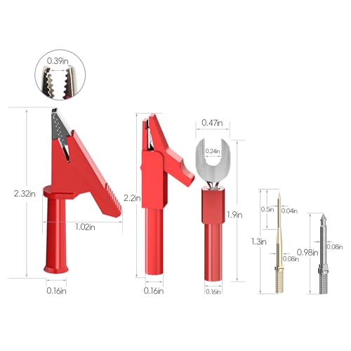 Goupchn 28PCS Multimeter Test Leads Kit for Electrical Testing | Alligator Clips, High Voltage Flexible Test Probes, Insulation Piercing Test Clip, Replaceable Precision Sharp Probes - style: 28PCS