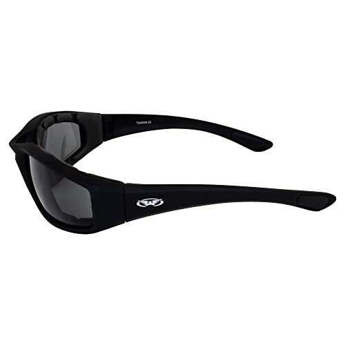 Global Vision Kickback Motorcycle Glasses - color: Black Frame/Smoke Lens