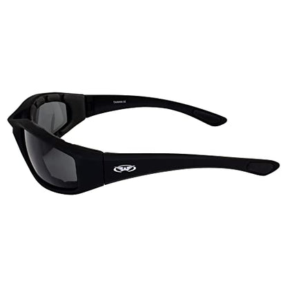 Global Vision Kickback Motorcycle Glasses - color: Black Frame/Smoke Lens