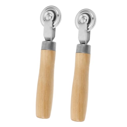 PRETYZOOM 2pcs Tire Repair Roller Kit Wooden Handle Tire Patch Roller Tools for Cars Motorcycles Trucks for Puncture Repair and Flat Fixing