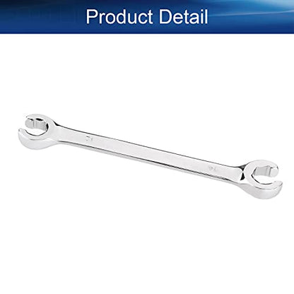 Auniwaig Flare Nut Wrench 12mm x 14mm, Metric, Polished Chrome Plated for Removing or Replacing Nuts on Fuel, Brake or Air Conditioning Lines - size: 12x14mm