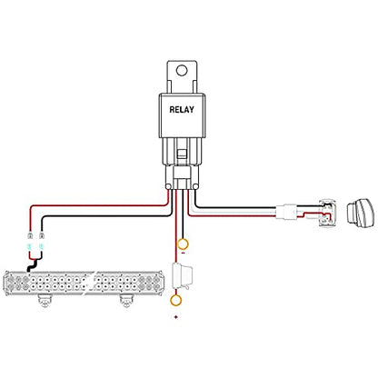 Nilight 10014W LED Light Bar Wiring Harness Kit 14AWG Heavy Duty 12V 5Pin Rocker Laser On Off Waterproof Switch Power Relay Blade Fuse-1 Lead, 2 Years Warranty - color: 14AWG Wiring Harness -1 Lead