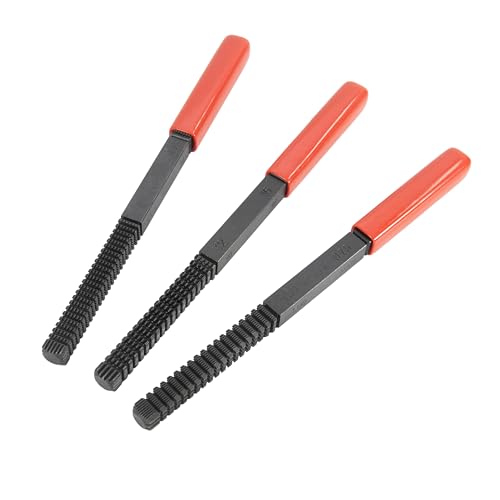 HFS(R 3-Piece Thread Repair File Set, High Carbon Steel Thread Restorer Tool for Cleaning and Repairing Damaged Threads, Includes SAE and Metric Sizes - style: 3PCS