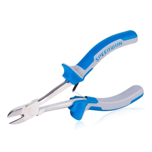 SPEEDWOX Long Reach Diagonal Pliers 6 Inches Wire Cutting Pliers | High Leverage Reduce Efforts, Slim Plastic Nippers, Precision Side Cutting Micro Wire Cutters, Hard to Reach Narrow Spaces - style: Diagonal Pliers