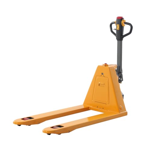 Tory Carrier Electric Pallet Jack Truck, 3300lbs Capacity Motorized Pallet Lift Trucks, 48" x 27" Fork Size Powered Lithium Battery Truck for Indoor Storage and Material Handling for Warehouse Yellow - color: Yellow, size: 1 Piece