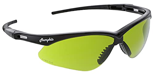 MCR Safety Glasses MP1120 Green Filter 2.0 Hydrofilic Polycarbonate Lenses with UV Protection, Antifog & Scratch Resistant Coating, Black Frame, 1-Pair - color: Green Filter 2.0, size: One Size
