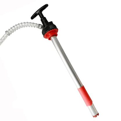 Manual Liquid Pump, Fluid Transfer Pump, Portable Oil Hand Pump for Fuel Removal, Push Suction Pump Extractor for 5 Gallon(20L) Bucket with 50 in Hose and Nozzle