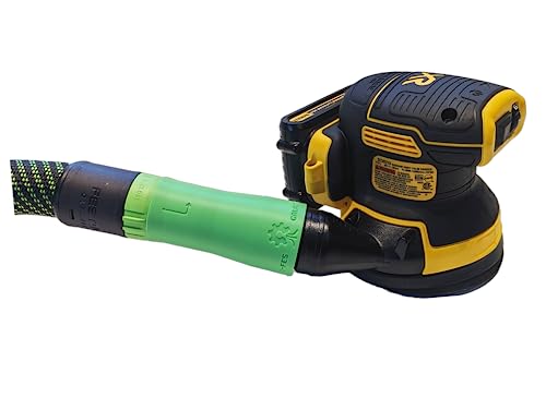Vacuum Hose Adapter for Dewalt Sanders to 27mm Festool Hose - Dust Collection - Galactic Gadgets (Festool 27mm - Neon Green) - color: Neon Green, size: 1-1/16 in