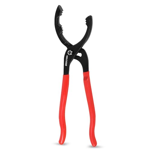 TOOLEAGUE 12" Adjustable Oil Filter Pliers, Oil Filter Wrench Removal Tool for Most Cars,Trucks,Engine Filters(1 Pc) - size: 12 inches