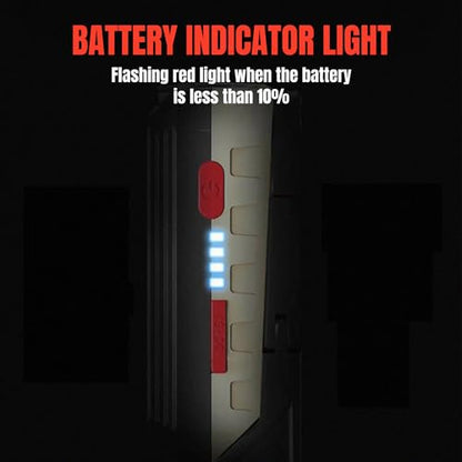 NightBuddy Magnetic Rechargeable Portable Work LED Light with Hanging Hook Battery indicator Strong Magnet 1500 Lumens 4 Light Modes Flashlight Mode Mechanic Cordless Tool Box Automotive Construction