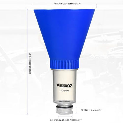 Engine Oil Funnel Compatible with Buick, Cadillac and GMC Vehicles | Spill-Free Hands-Free, Fast & Easy Oil Change, Chevrolet Vehicles