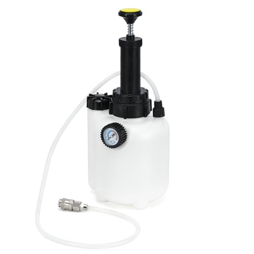 Upgrade 3L Manual Brake Bleeder Kit with 1L Brake Bleed Bottle and 1 Universal Master Cylinder Adapters,Professional Brake Bleeder Fluid Pump Kit Suitable for Most Brake Mast Cylinder Reservoirs - size: 3L+universal adapters