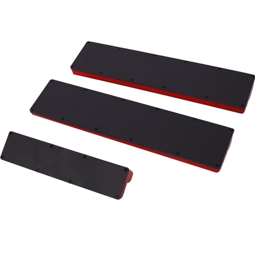 Magnetic Socket Organizer Set, 3-Piece Socket Holder Set Includes 1/4", 3/8", 1/2" Drive Metric SAE Socket Trays, Holds 75 Pieces Standard Size and Deep Size Sockets(Socket not Included) - Red