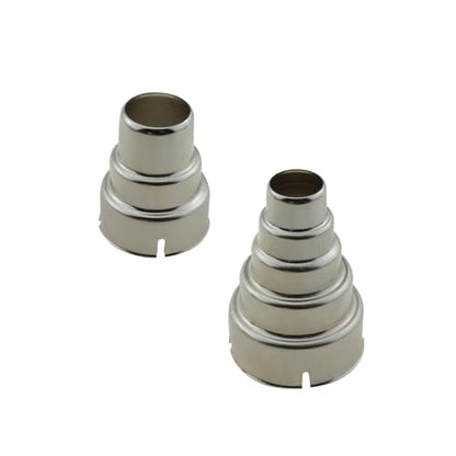 4PCS Silver Heat Gun Nozzle Kit Stainless Steel Reflector Heat Resistant Nozzle Gun Accessory Replacement Part Heat Blower Accessories