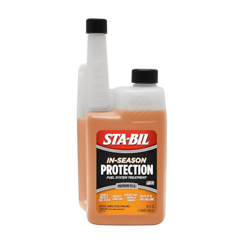 STA-BIL In-Season Protection Fuel System Treatment & Injector Cleaner, 32oz | Treats 160 gallons. Cleans fuel systems and injectors while helping protect against corrosion and ethanol damage. - size: 32 Fl Oz (Pack of 1)