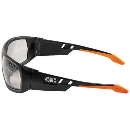 KLEIN TOOLS 60537 Safety Glasses, Professional PPE Protective Eyewear with Full Frame, Scratch Resistant and Anti-Fog, Indoor/Outdoor Lens - style: Indoor/Outdoor Lens