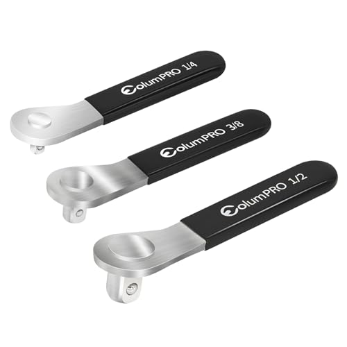 3PCS Low Profile Socket Lever, 1/4”, 3/8” and 1/2” Drive Breaker Bar, Extra Low Profile Stubby Wrenches Set, Non-Ratcheting, Great for Boats, RV, Off Road Vehicle - style: 3PCS