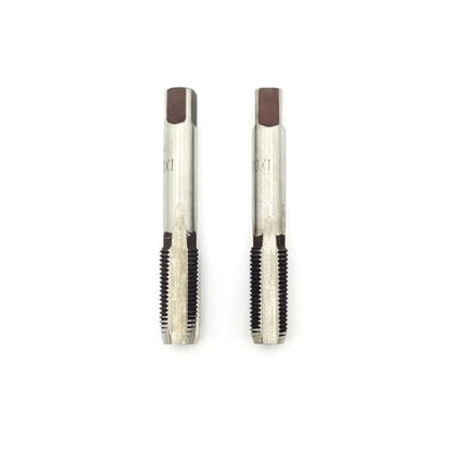 AtticZone M10 x 1.0 Metric Hand Thread Tap, Right Hand, Alloy Tool Steel, 1 Taper Tap, 1 Plug Tap for Metal Working DIY Industrial - size: M10x1.0