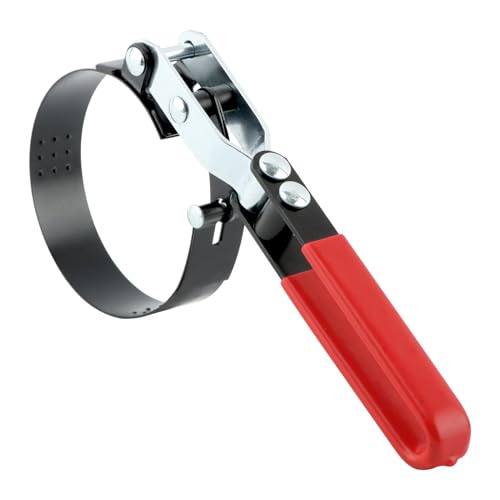 NINEFOX Oil Filter Wrench Small Swivel, 2-7/8 to 3-3/8 (73-85mm) Swivel Oil Filter Removal Tool, for 4S Shop Auto Repair Mechanic DIY Generator Small Engine