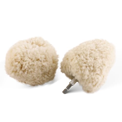SPTA 1Pc Wool Polishing Cone, Car Wheel Hub Drill Wool Polishing Ball Polishing Ball,Wool Polishing Cone - color: Wool Polishing Cone