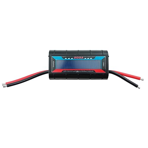 200A High Precision RC Watt Meter Power Analyzer Voltage Amp Meter, Wattmeter Tester Amp Meter Monitor with Real-time Reading Backlight Digital LCD Screen for Battery, Solar, Wind Power - style: 200A