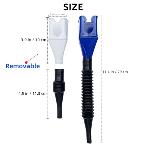 Funnels for Automotive Use,2pcs Retractable Auto Fuel Funnel for Oil Change,Filling Water,Gasoline,Coolant in Cars