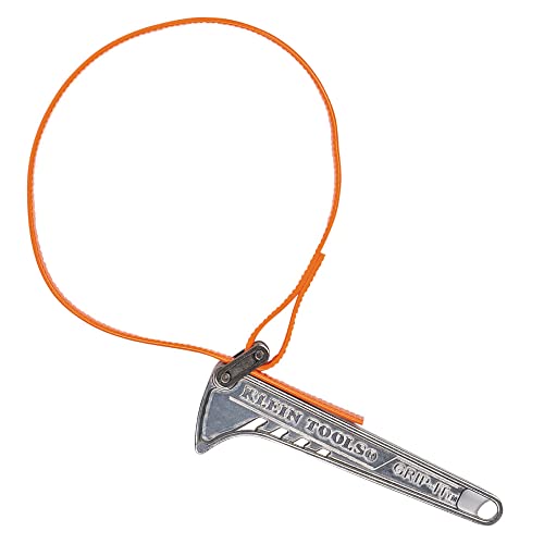 Klein Tools S6HB Strap Wrench, Adjustable Grip-It Strap Wrench Adjusts 1-1/2 to 4-Inch, 6-Inch Handle - size: 6-Inch Handle