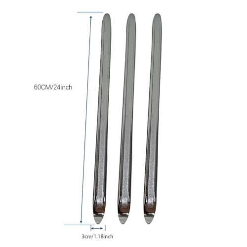 3-Piece 24-Inch Tire Iron Spoon Set - Heavy-Duty Steel Tire Pry Bar Kit with Zinc Coating, Bead Lifting Tool for Motorcycle, Car, and Vehicle Tire Maintenance - size: 24 inch