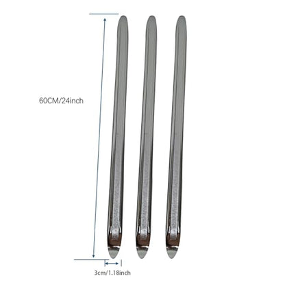 3-Piece 24-Inch Tire Iron Spoon Set - Heavy-Duty Steel Tire Pry Bar Kit with Zinc Coating, Bead Lifting Tool for Motorcycle, Car, and Vehicle Tire Maintenance - size: 24 inch