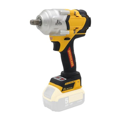 FSYO BL1000 1/2 Cordless Impact Wrench 1000Nm Brushless Motor | Compatible with DeWalt 20V series batteries, four torque levels, LED lights, and automatic stop during reverse rotation. - size: 1/2 1000Nm