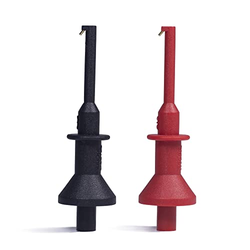 Test Hooks Clips, Multimeter Test Lead Kit Mini Test Hook Clip for 2mm Plug Test Probe Electronic Testing IC Grabber - size: 2MM PLUG