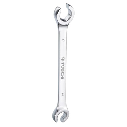 HARFINGTON Flare Nut Metric Wrench 14mm x 17mm CR-V Mirror Polished Chrome Plating Metric Wrench for DIY Hand-making Automotive Repairs and Household Maintenance - size: 14mm x 17mm