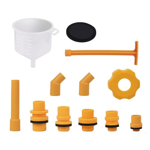 Professional 12Piece Car Coolant Refills Filling Funnel Spout Combination Overflows for Fluid Refilling None Leaks Funnel Systems