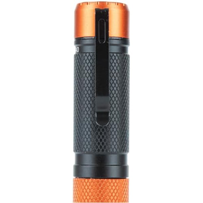 KLEIN TOOLS 56040 Magnetic LED Flashlight, 350 Lumen Rechargeable Flashlight, Twist Focus, Laser Pointer, Hands-Free, USB Charging Cable, for Work and Outdoor