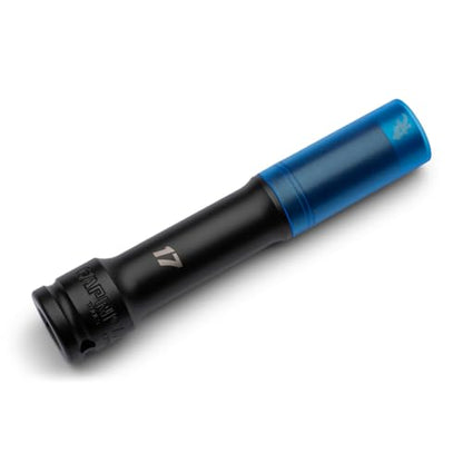 Capri Tools 1/2 in. Drive Extended Wheel Lug Nut Socket Set with Non-marring Protective Sleeve, 17 mm - size: 17 mm