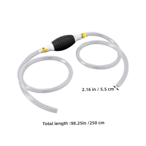 Cabilock Portable Gas Siphon Pump Kit for Fuel Transfer Manual with Hose for Automotive Use Durable Construction Easy Operation for Cars Trucks